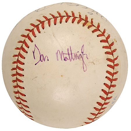 Lot #1562 Mickey Mantle and Don Mattingly Baseball - Image 1