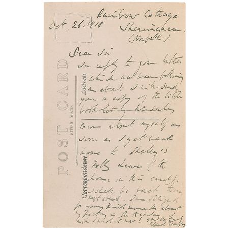 Lot #584 Alfred Douglas Handwritten Letter Signed - Image 1