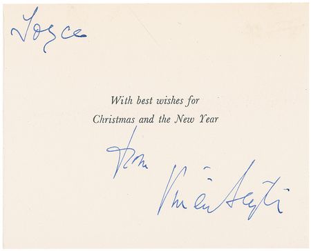 Lot #1109 Vivien Leigh Christmas Card - Image 1