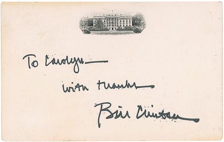 Lot #27 Bill Clinton Signature