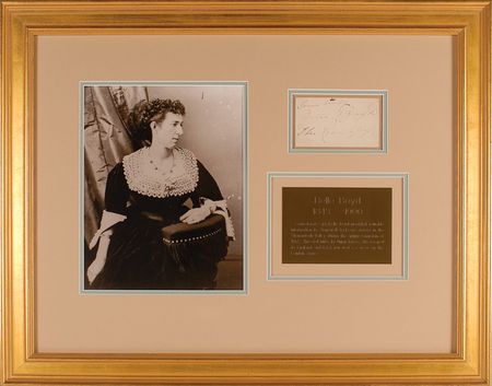 Lot #211 Belle Boyd: Scarce signature of the famed Confederate spy - Image 1