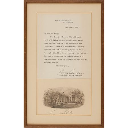 Lot #31 Calvin Coolidge Engraving