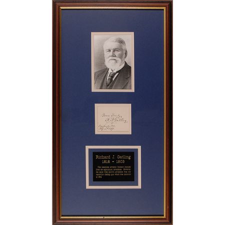 Lot #266 Richard Gatling Signature - Image 1