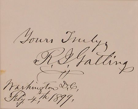 Lot #266 Richard Gatling Signature - Image 2