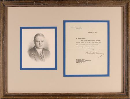 Lot #76 Herbert Hoover Typed Letter Signed - Image 1