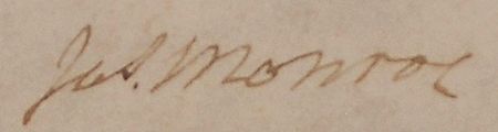 Lot #109 James Monroe Signed Document - Image 2
