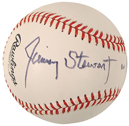 Lot #1406 James Stewart Baseball - Image 1