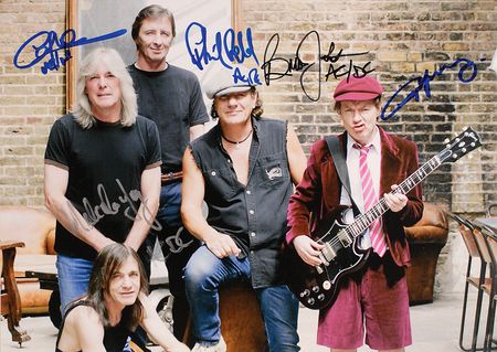 Lot #823 AC/DC Signed Photograph - Image 1