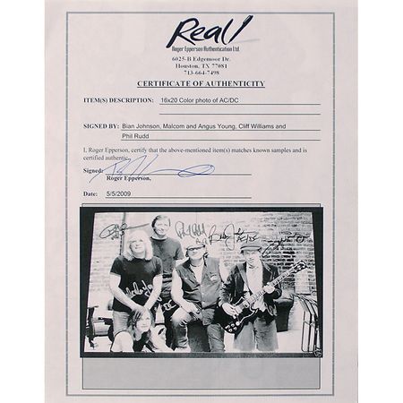 Lot #823 AC/DC Signed Photograph - Image 2
