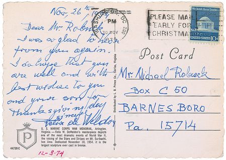 Lot #578 Felix de Weldon Signed Photograph - Image 1