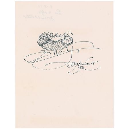 Lot #695 Tom Wolfe Signature - Image 1