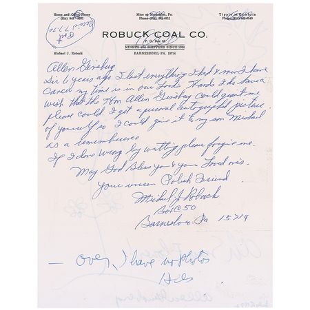 Lot #597 Allen Ginsberg Sketch - Image 1