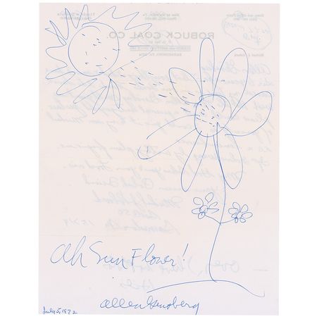 Lot #597 Allen Ginsberg Sketch - Image 2