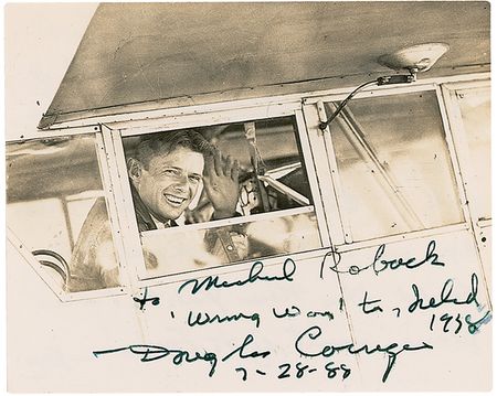Lot #505 Douglas ‘Wrong Way’ Corrigan Signed Photographs - Image 1