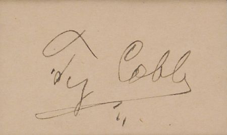Lot #1430 Ty Cobb Signature - Image 2