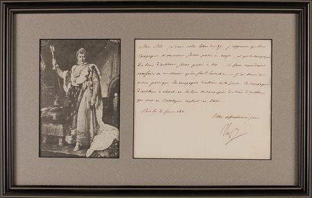 Lot #337 Napoleon: Napoleon communicates military strategy with his son as tensions mount with Russia - Image 1