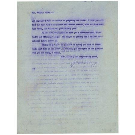 Lot #303 John Harvey Kellogg: Kellogg discusses faith and breakfast foods - Image 2