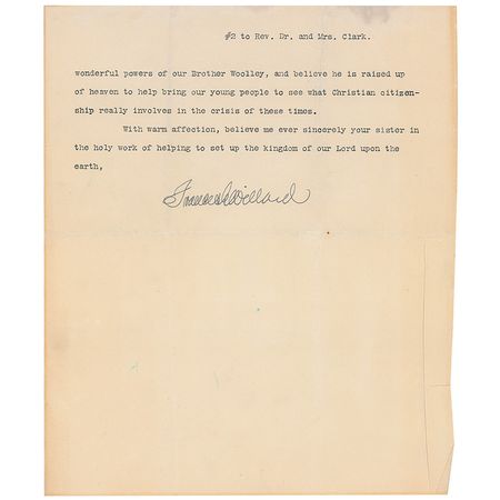 Lot #402 Frances E. Willard - Image 2