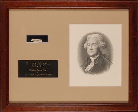 Lot #81 Thomas Jefferson Two Words - Image 1