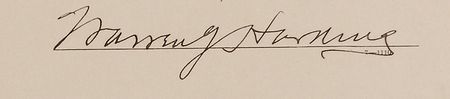 Lot #65 Warren G. Harding Signed Document - Image 2
