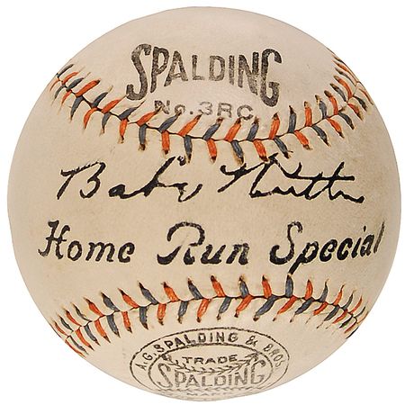 Lot #1455 Babe Ruth: Desirable single-signed Ruth ball - Image 2