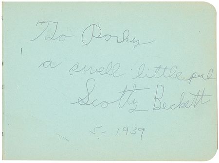 Lot #1115 Little Rascals: Porky?s personal autograph album from the Our Gang set including Spanky and Alfalfa - Image 1