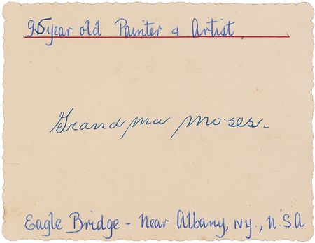 Lot #636 Grandma Moses Signature - Image 1