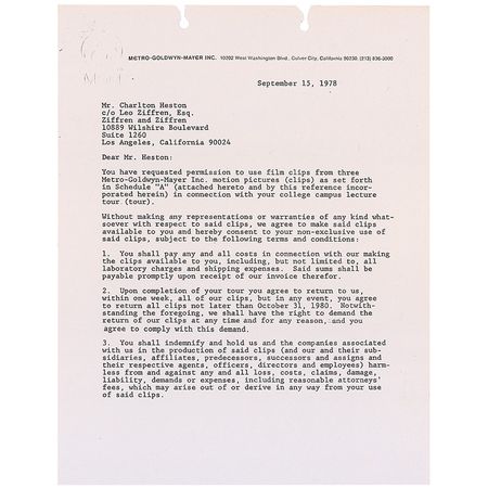 Lot #1092 Charlton Heston - Image 1