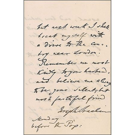 Lot #741 Joseph Joachim Handwritten Letter Signed - Image 4