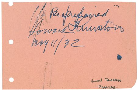 Lot #1379 Howard Thurston Signature - Image 1