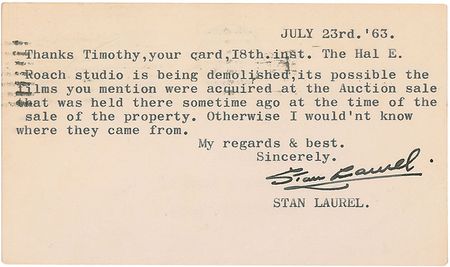 Lot #1205 Stan Laurel - Image 1