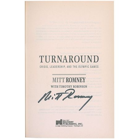 Lot #312 Mitt Romney Book - Image 1