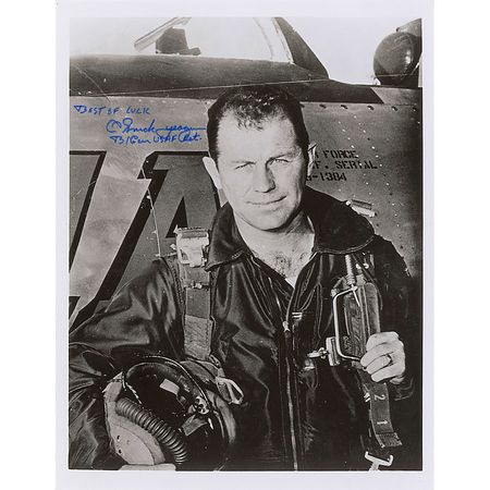 Lot #521 Test Pilots: Yeager and White Signed Photographs - Image 2