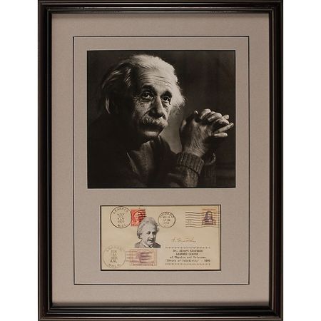 Lot #200 Albert Einstein: Unique philatelic souvenir signed by the preeminent ‘Learned Leader’ - Image 1