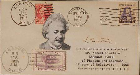 Lot #200 Albert Einstein: Unique philatelic souvenir signed by the preeminent ‘Learned Leader’ - Image 2