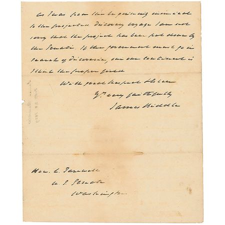 Lot #464 War of 1812: James Biddle: Biddle vouches for Gen. Cadwalader - Image 3