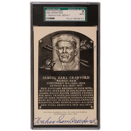Lot #1486 ?Wahoo? Sam Crawford Hall Of Fame Card - Image 1