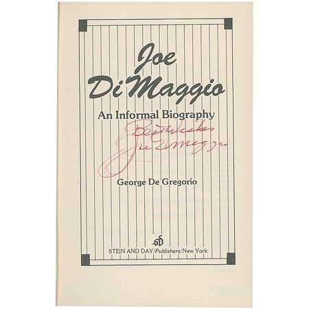 Lot #1494 Joe DiMaggio Book - Image 1