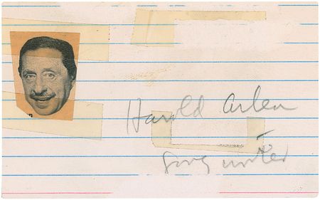 Lot #1138 Wizard of Oz: Harburg and Arlen: A splendid pair from the Wizard of Oz songwriting duo - Image 1