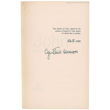 Lot #956 Beatles: Cynthia Lennon Book - Image 1