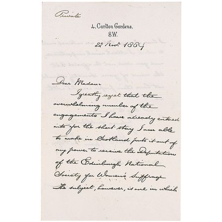 Lot #131 Arthur James Balfour Signed Letter - Image 1