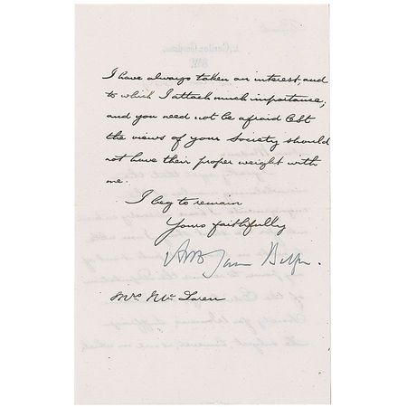 Lot #131 Arthur James Balfour Signed Letter - Image 2