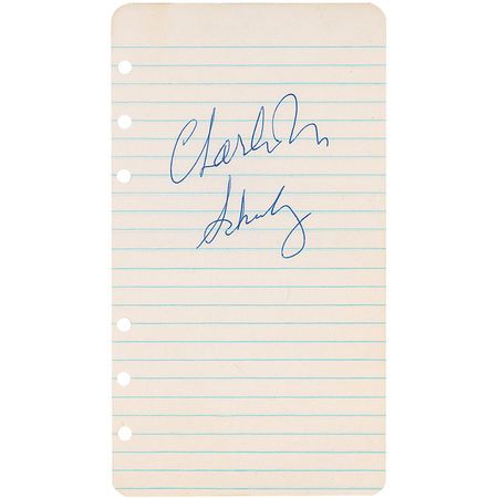 Lot #714 Charles Schulz Signature and Sketch - Image 2