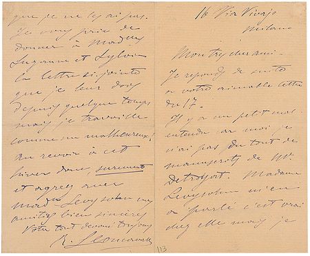 Lot #743 Ruggero Leoncavallo Handwritten Letter Signed - Image 1