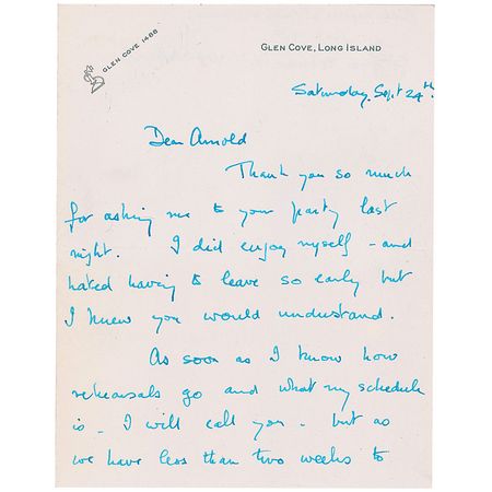 Lot #759 Richard Addinsell Handwritten Letter Signed - Image 1