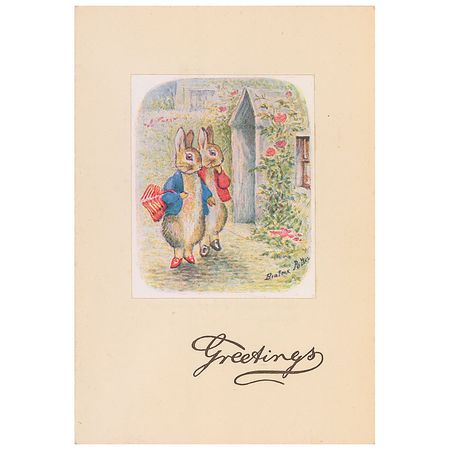 Lot #639 Beatrix Potter: Potter sends a ‘Peter Rabbit’ Christmas greeting - Image 1