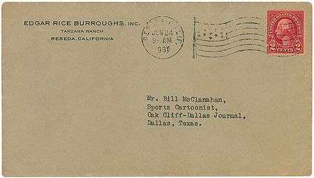 Lot #545 Edgar Rice Burroughs: ?Am glad that you liked the Martian stories, which, of course, in a way, are favorites of mine? - Image 2