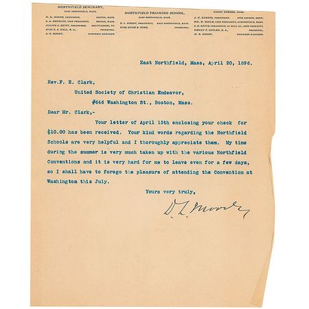 Lot #277 Dwight L. Moody Letters - Image 2