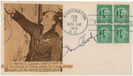 Lot #1060 Merian C. Cooper: Director of the original King Kong responds to an autograph request - Image 2