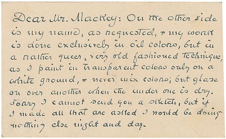 Lot #637 Maxfield Parrish: “My work is done exclusively in oil colors, but in a rather queer, very old fashioned technique” - Image 1